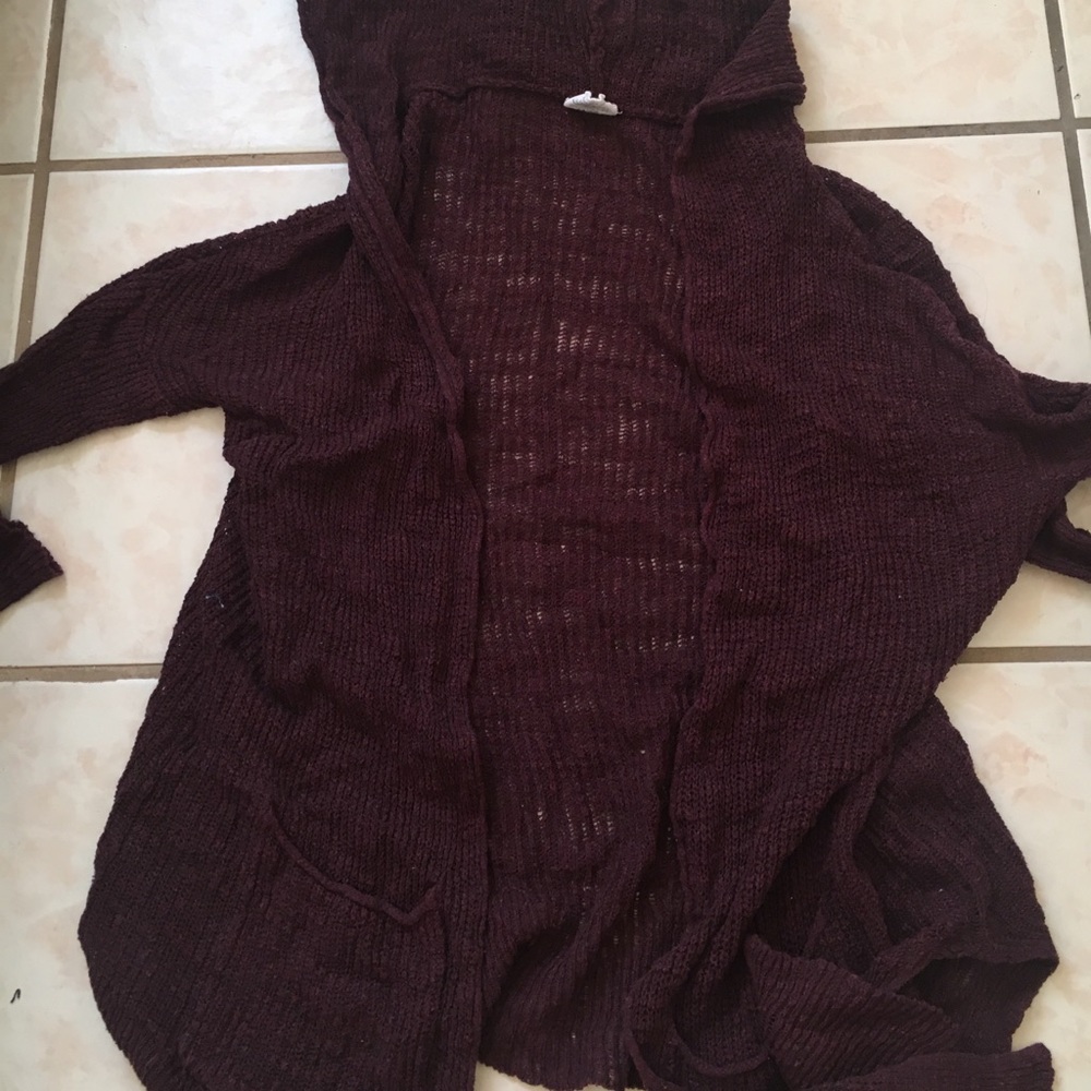 Maroon cardigan